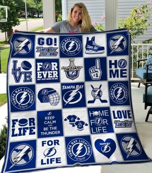 Tampa Bay Lightning Blanket Quilt TN