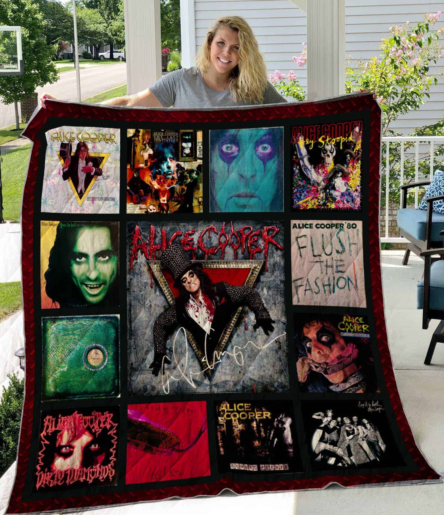 Alice Cooper Lover Blanket Quilt Rze