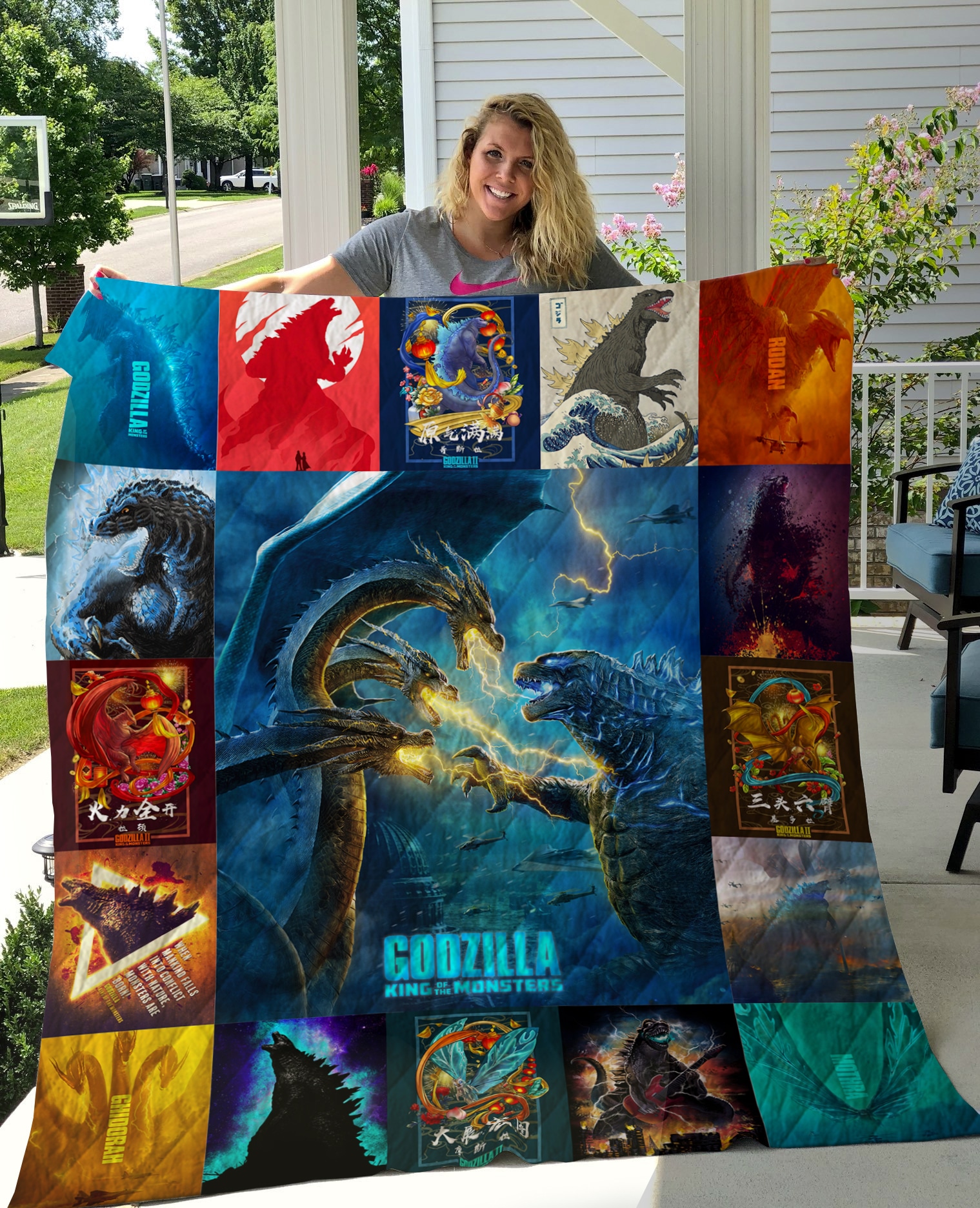 Godzilla Vs King Kong Blanket Quilt Rze1