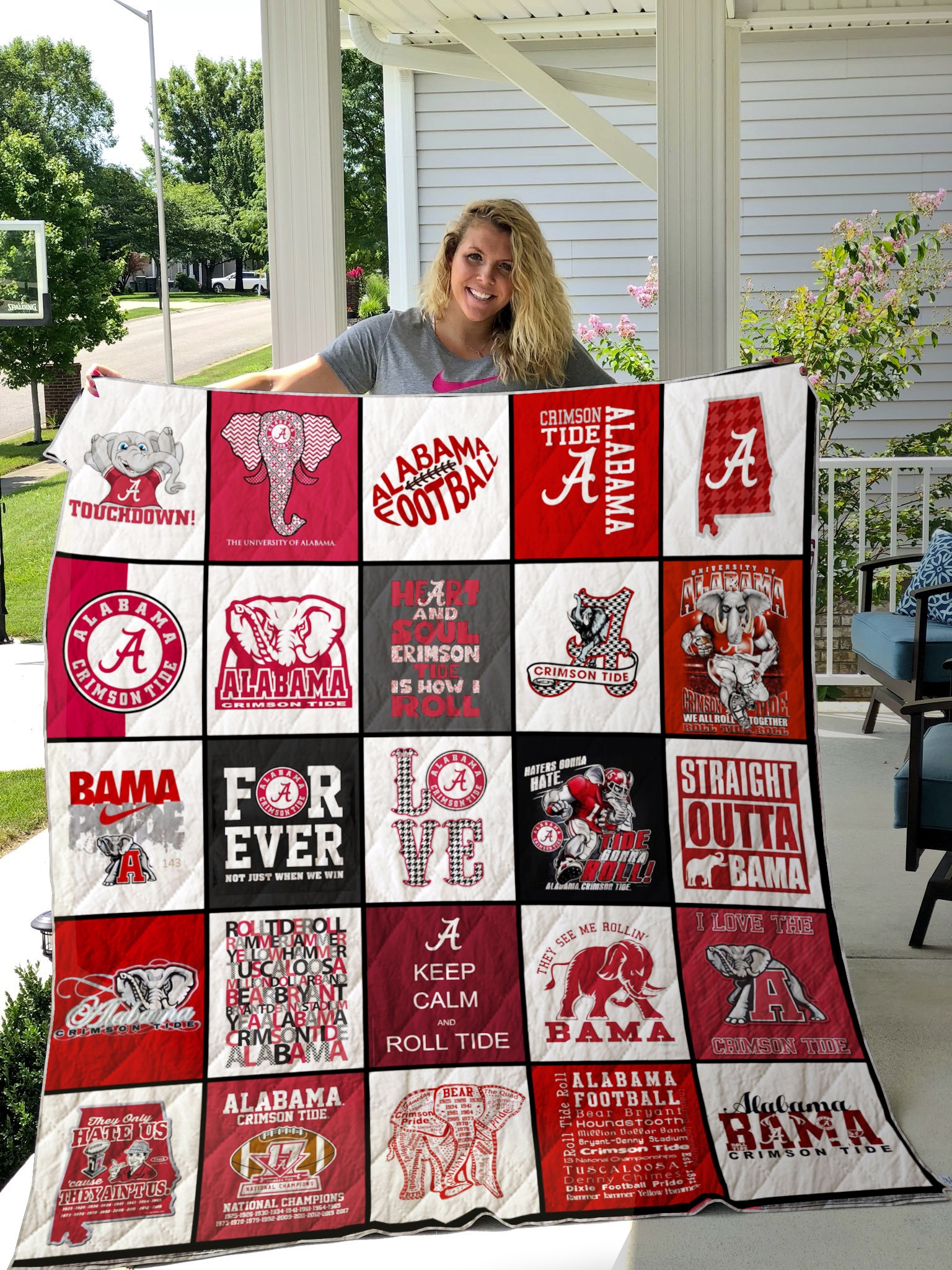 Alabama Crimson Tide Blanket Quilt TN