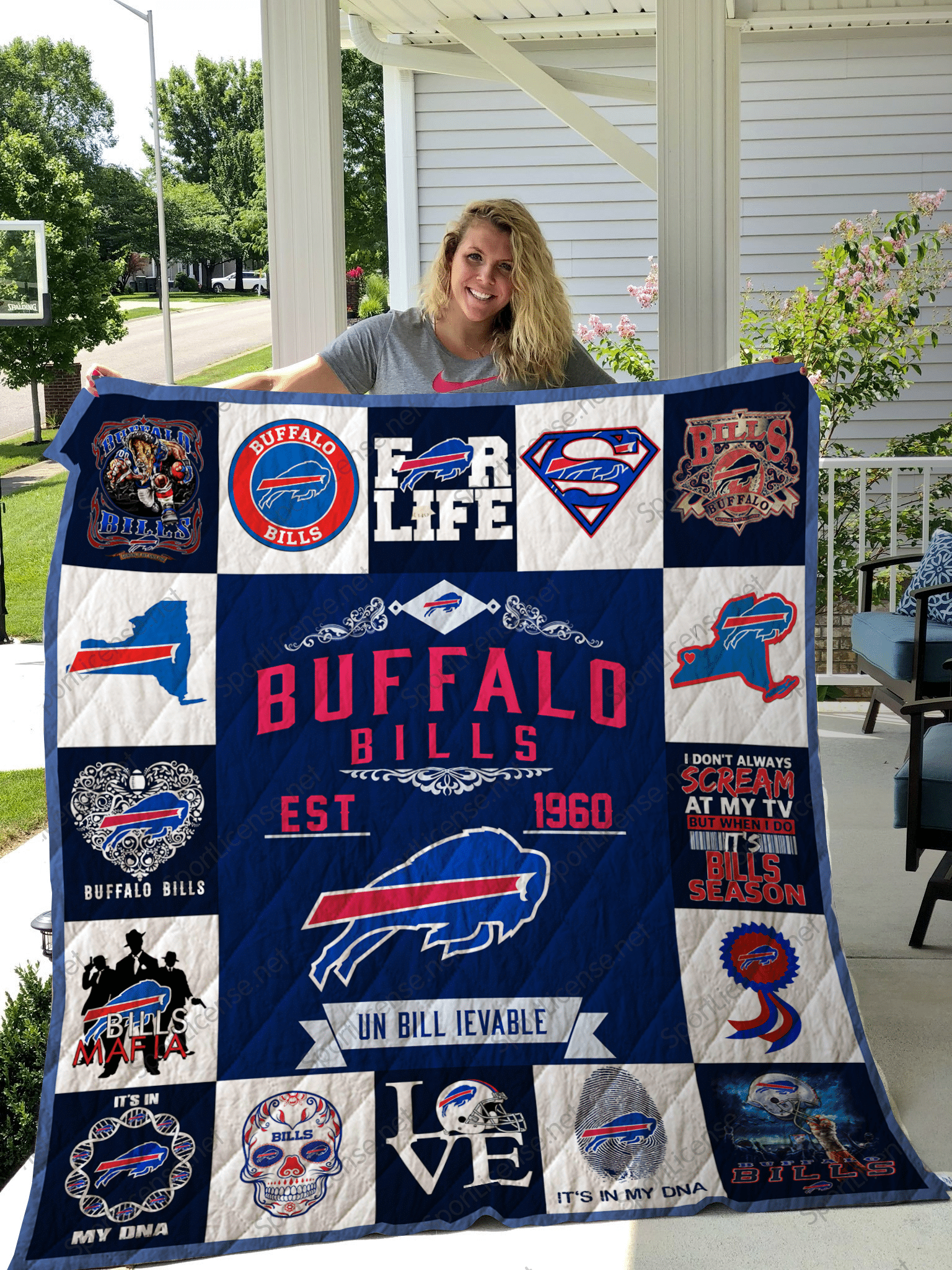 Buffalo Bills Blanket Quilt TN