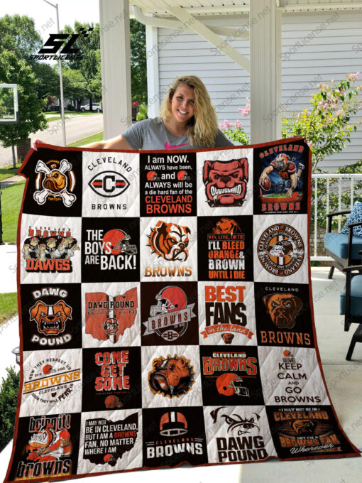 Cleveland Browns Blanket Quilt Rze1