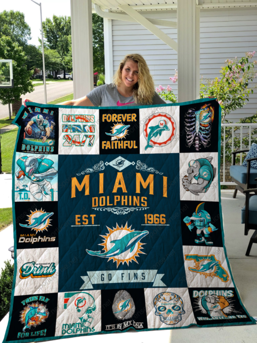 Miami Dolphins 1 Blanket Quilt TN