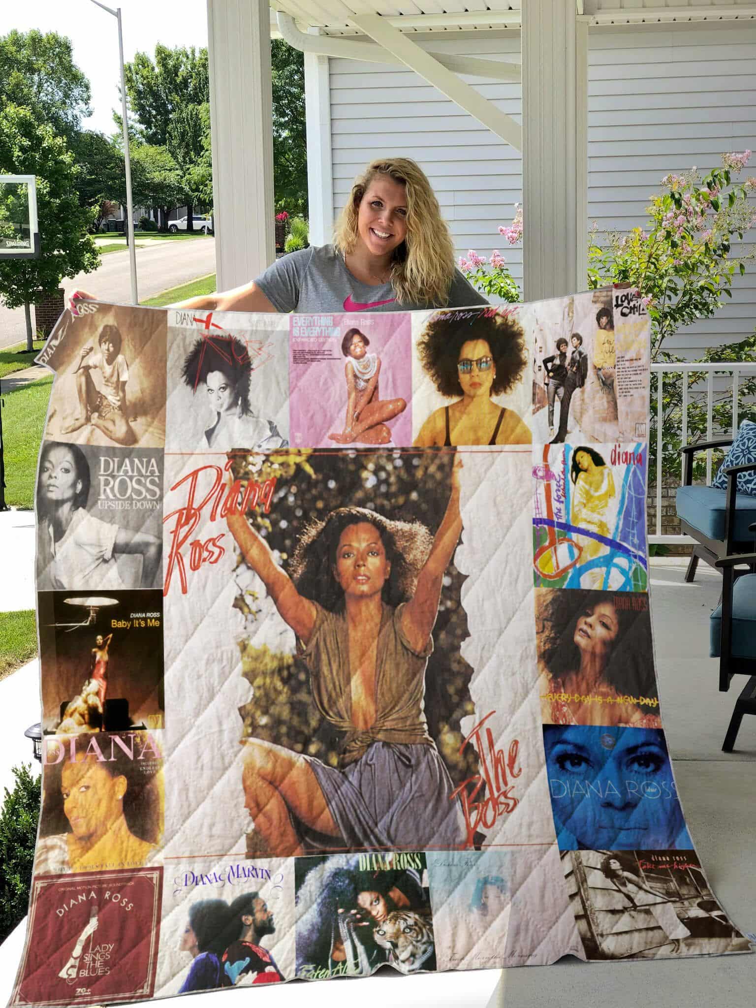 Diana Ross 2 Quilt Blanket Quilt Rze1
