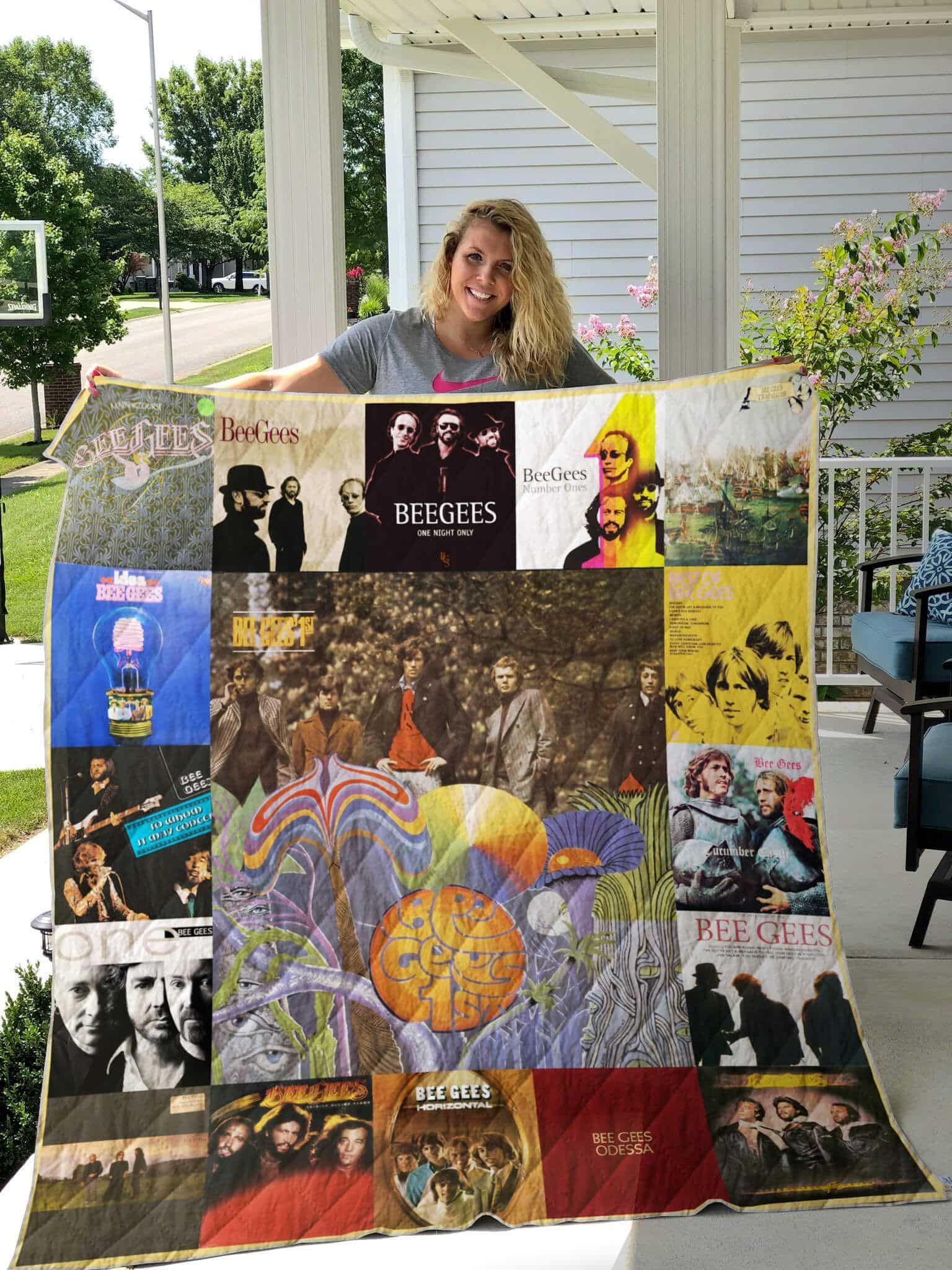 Bee Gees 2 Blanket Quilt Rze1