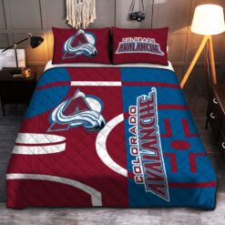 Colorado Avalanche Quilt Bedding Set Rze1