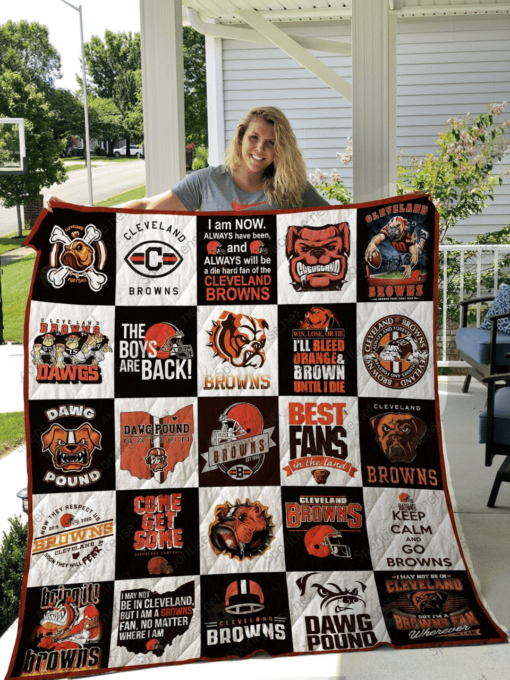 Cleveland Browns Blanket Quilt Rze