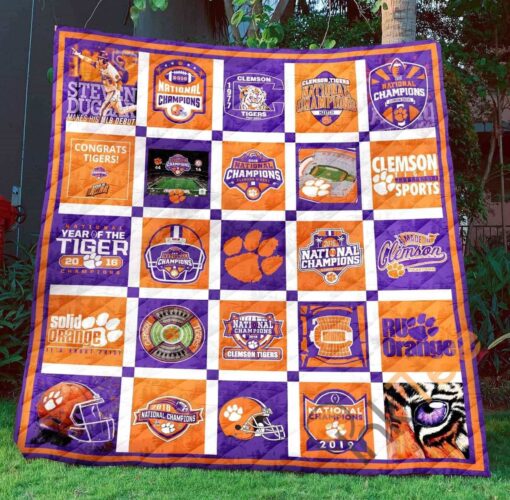 The Ultimate Clemson Tiger Blanket Quilt TG20