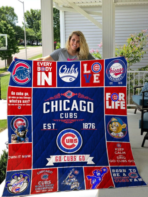 Chicago Cubs Blanket Quilt Rze1