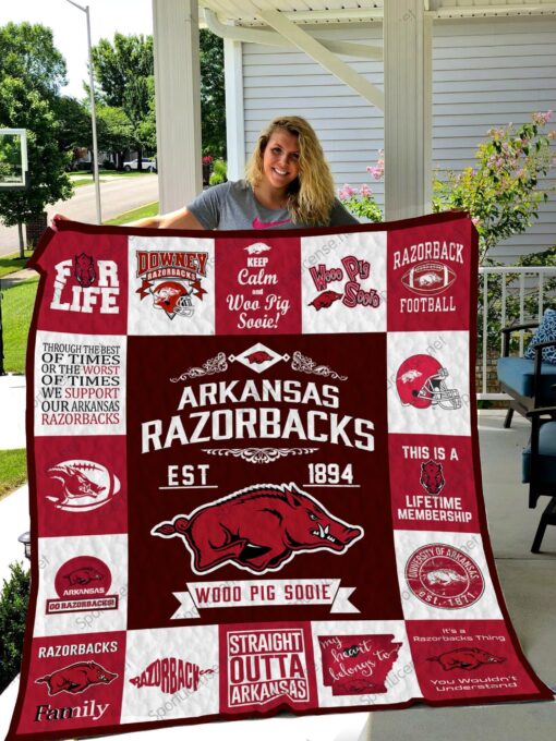 Arkansas Razorbacks Blanket Quilt Rze2