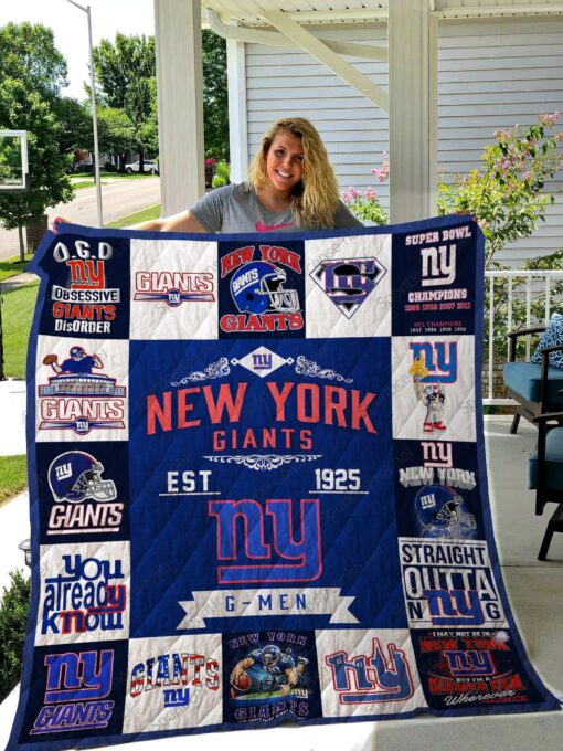 New York Giants Blanket Quilt Rze2
