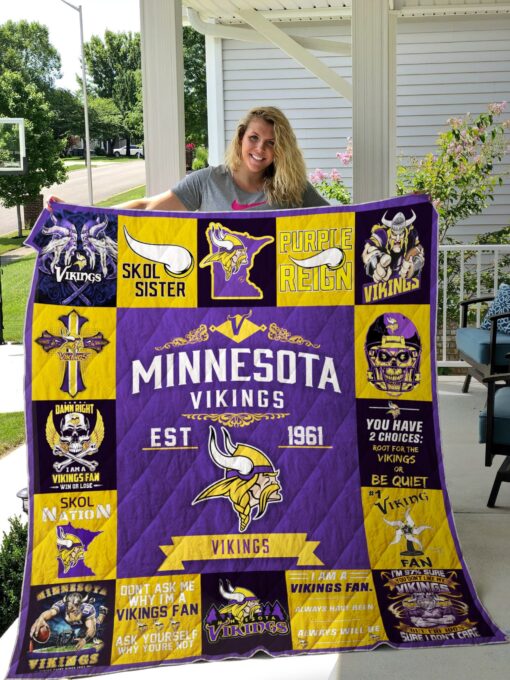 Minnesota Vikings Blanket Quilt Rze1