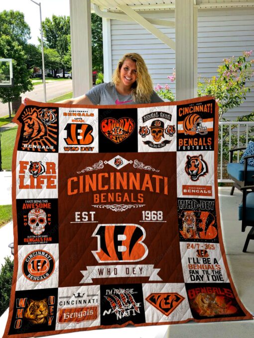 Cincinnati Bengals Quilt Blanket Quilt Rze2