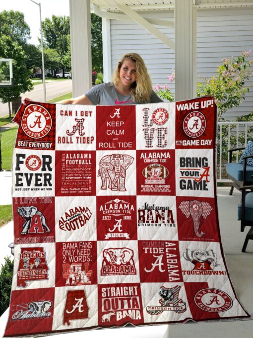 Alabama Crimson Tide Blanket Quilt Rze2