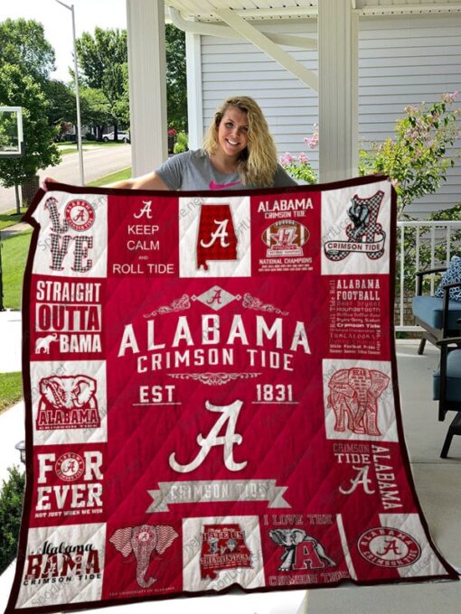Alabama Crimson Tide Quilt Blanket Quilt Rze2