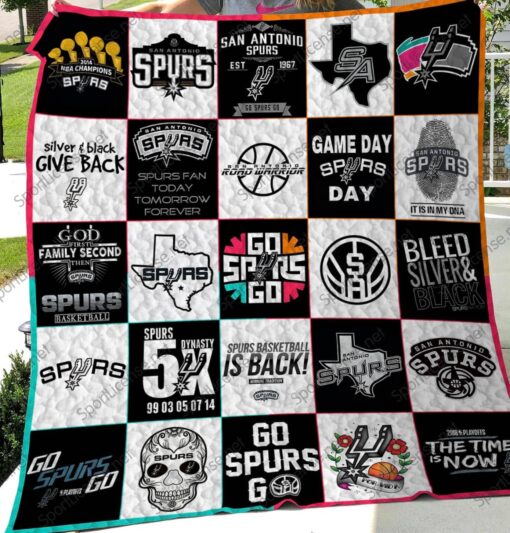 San Antonio Spurs Quilt Blanket Quilt Rze2