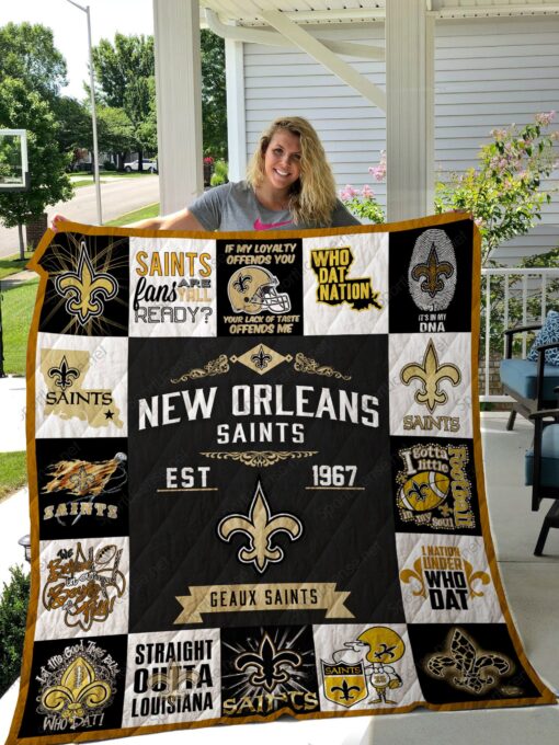 New Orleans Saints Blanket Quilt Rze2