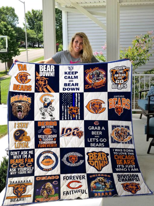 Chicago Bears Blanket Quilt Rze1