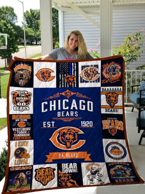 Chicago Bears 1 Blanket Quilt Rze1