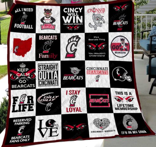 Cincinnati Bearcats Blanket Quilt Rze2