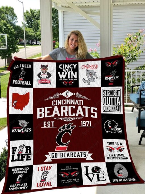 Cincinnati Bearcats Quilt Blanket Quilt Rze2