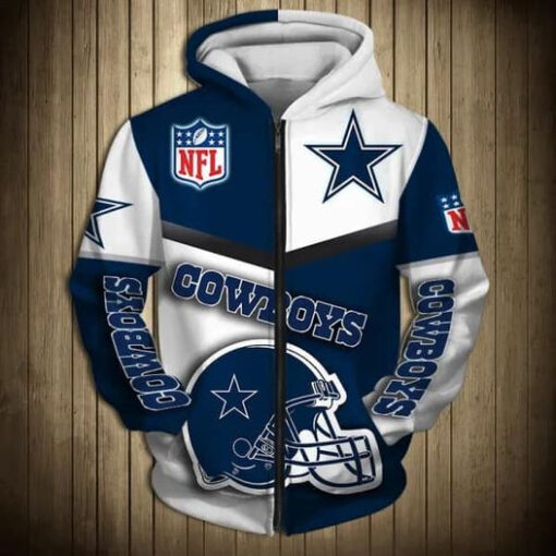 Dallas Cowboys 2 Hoodie Zip Hoodie 3D Rze1