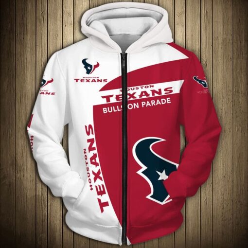 Houston Texans Hoodie Zip Hoodie 3D B23