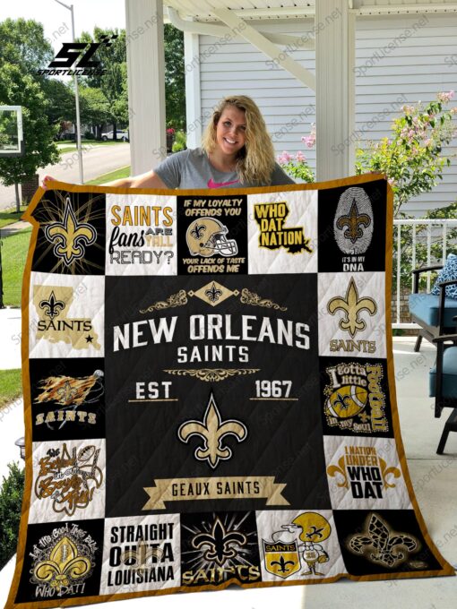 New Orleans Saints Blanket Quilt Rze1