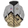 New Orleans Saints 2 Hoodie Zip Hoodie 3D Rze1