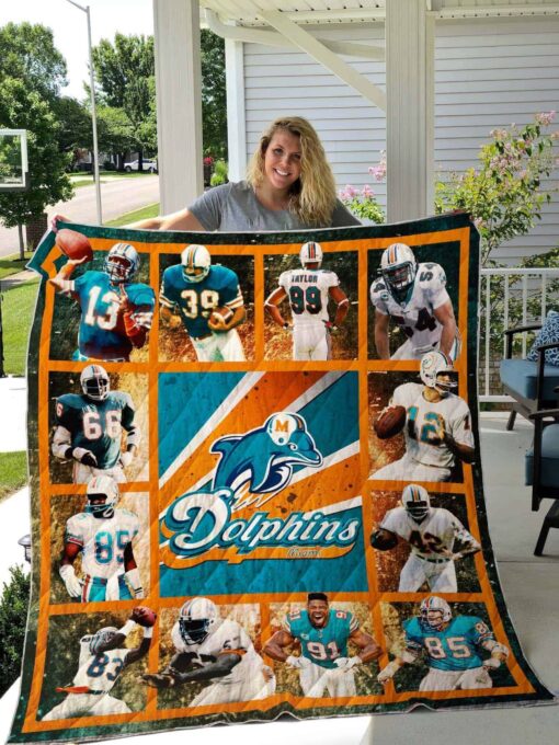 Miami Dolphins 2 Blanket Quilt M08