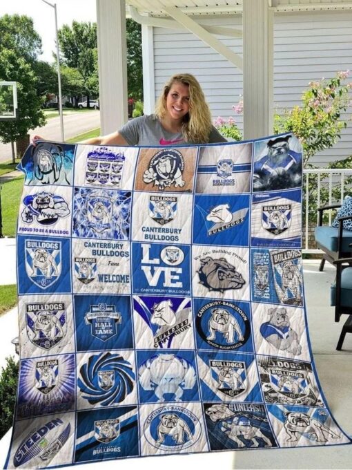 Canterbury Bankstown Bulldogs Blanket Quilt Rze1