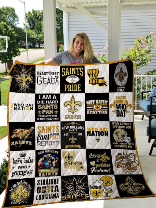 New Orleans Saints NFL Blanket Quilt Rze2