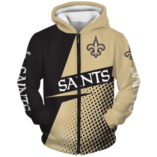 New Orleans Saints Hoodie Zip Hoodie 3D Rze1