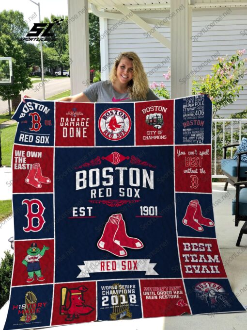Boston Red Sox 7 Blanket Quilt TH21