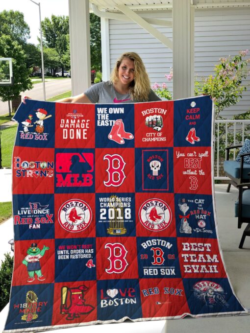 Boston Red Sox 9 Blanket Quilt TH21