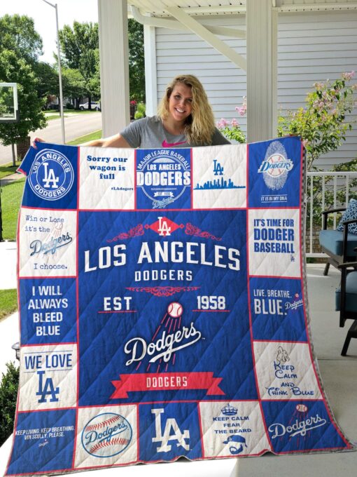 Los Angeles Dodgers 1 Blanket Quilt Rze1