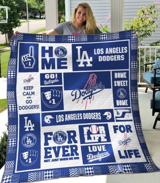 Los Angeles Dodgers 2 Blanket Quilt Rze1