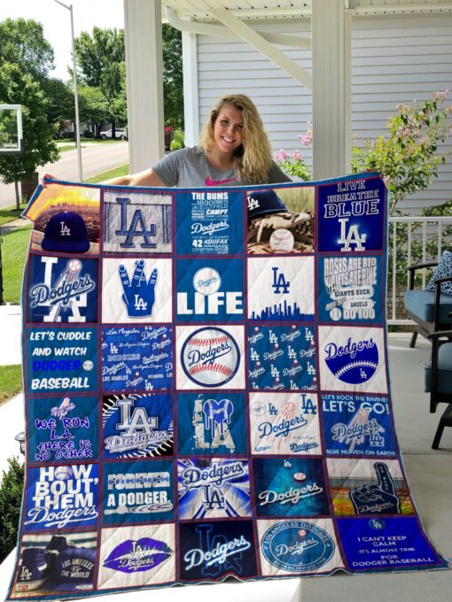 Los Angeles Dodgers 3 Blanket Quilt Rze1