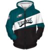 Philadelphia Eagles 3 Zip Hoodie 3D Rze1