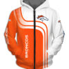 Denver Broncos Zip Hoodie 3D B23