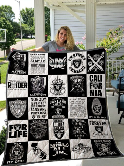 Las Vegas Raiders Blanket Quilt B23