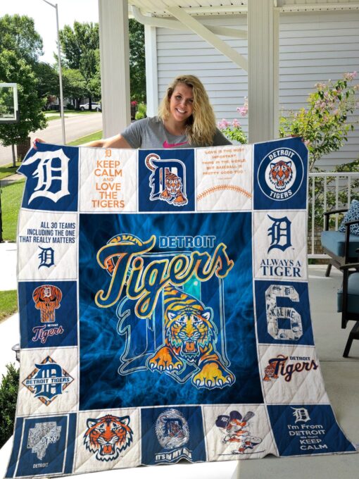 Detroit Tigers Quilt Blanket Rze