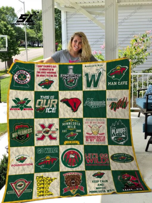 Minnesota Wild 2 Quilt Blanket B23