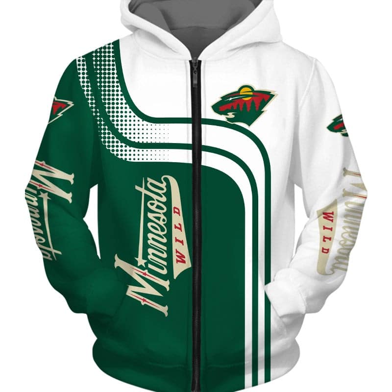 Minnesota Wild Zip Hoodie 3D B23