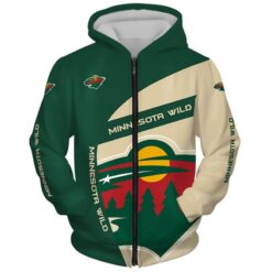 Minnesota Wild 1 Zip Hoodie 3D B23