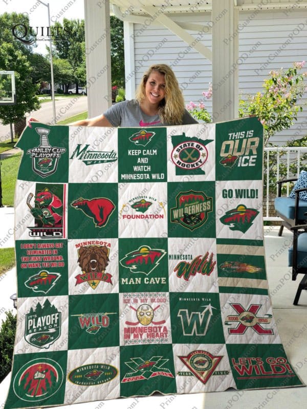Minnesota Wild 5 Quilt Blanket B23