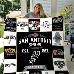 San Antonio Spurs Blanket Quilt Rze1
