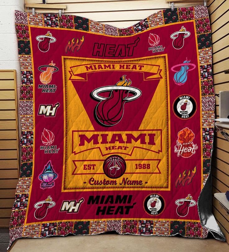 Miami Heat Blanket Quilt Rze1