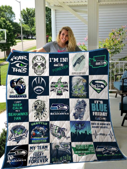 Seattle Seahawks Blanket Quilt Blanket Rze2