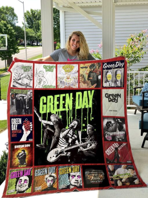 Green Day Quilt Blanket Rze2